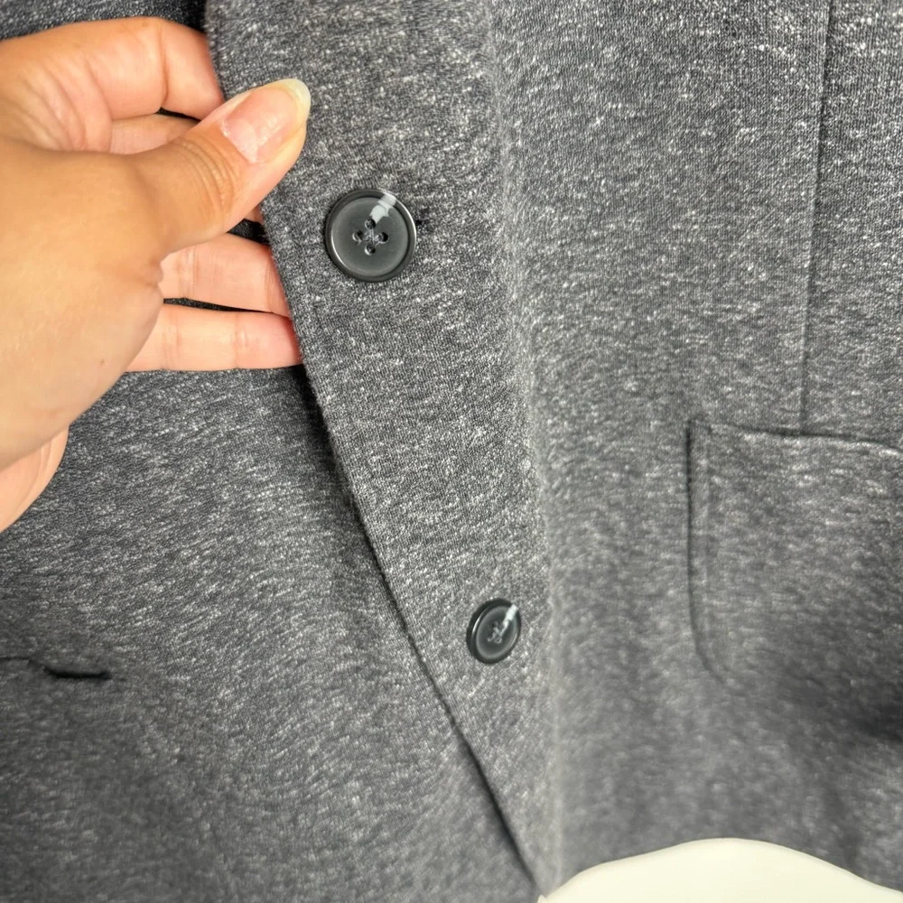 NWT Stitch Fix ArteFact Heathered Knit Blazer Stretchy‎ Gray 3XL Long Preppy